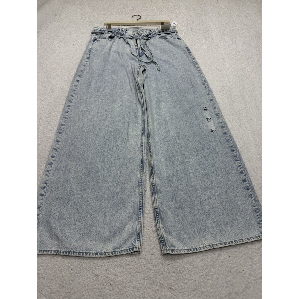 Gap Jeans Pants Baggy Ultrasoft Mid Rise Wide Leg Boho Retro Vacay Size 10 NWT